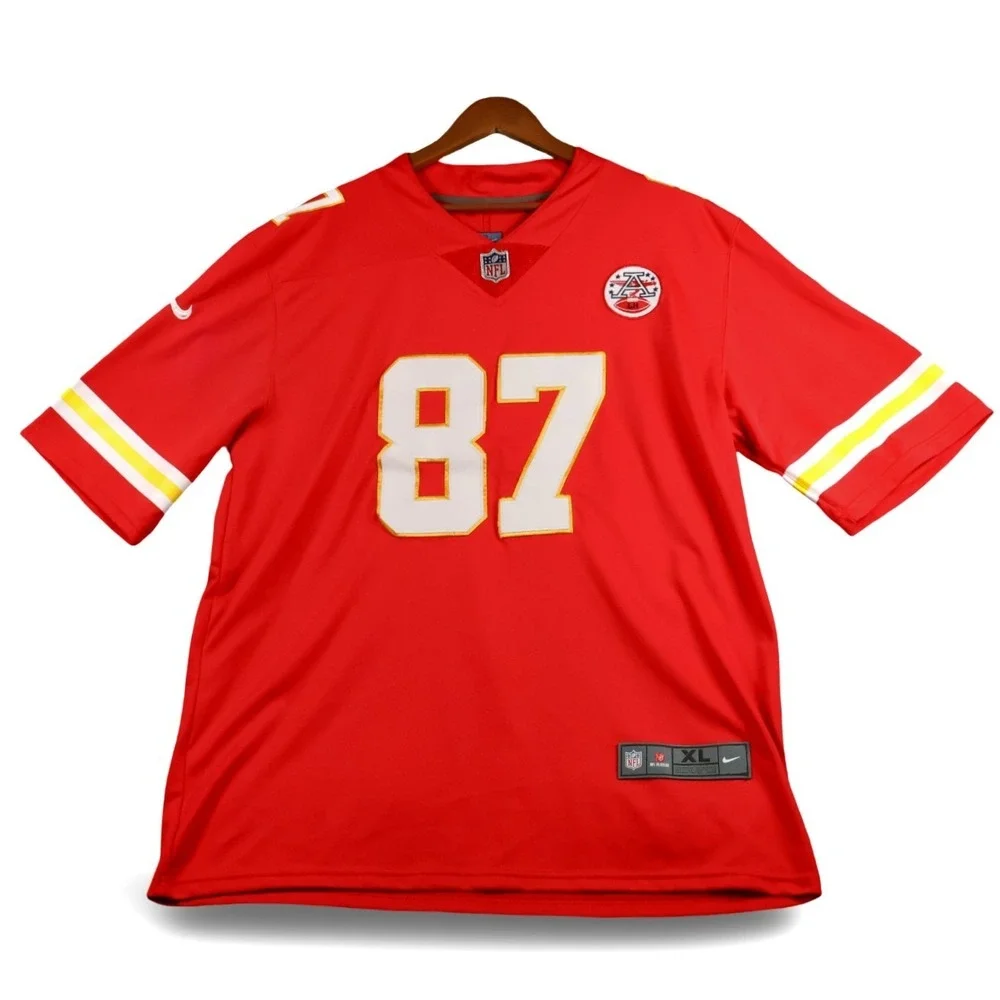 Nike Travis Kelce #87 Kansas City Chiefs Red NFL On-Field Jersey Men XL Football